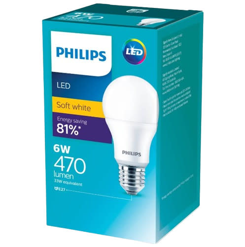Philips LED Warm White 6W Edison Screw Globe