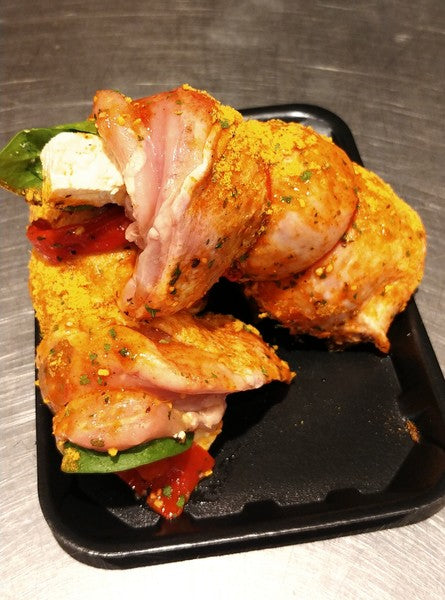 Roast Capsicum and Fetta Chicken Roll Up