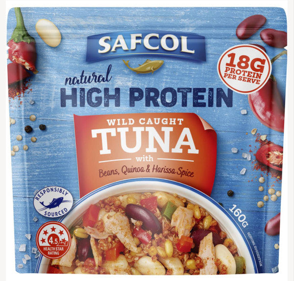 Natural High Protein Wild Caught Tuna w/ Beans Quinoa & Harissa Spice
