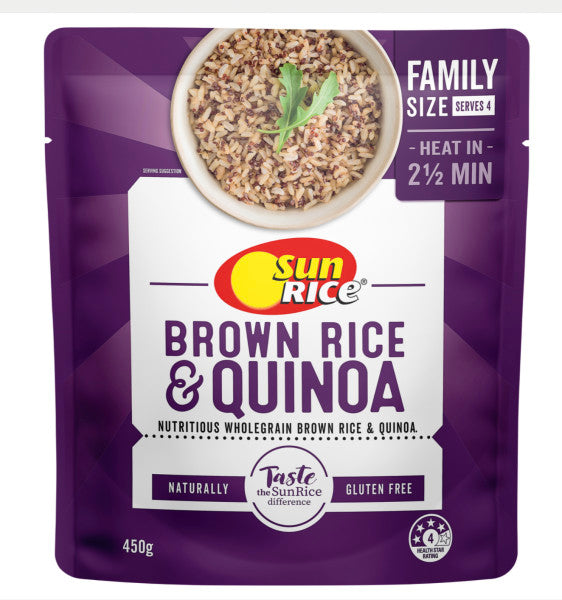 Brown rice and quinoa