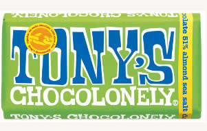 Tony's Chocolonely Dark 51% Chocolate Almond Sea Salt 180gm