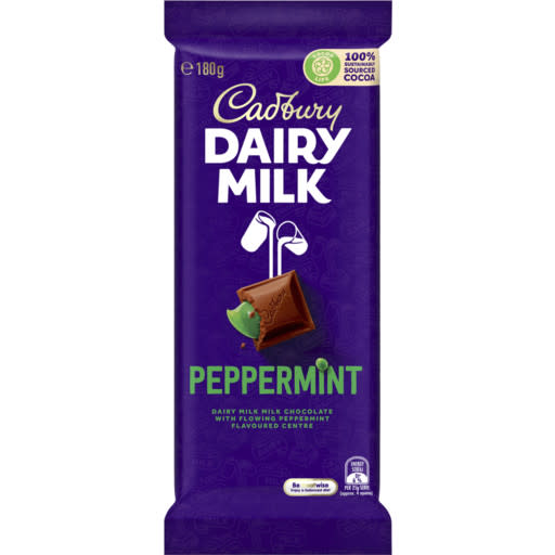 Dairy Milk Peppermint Milk Chocolate Block