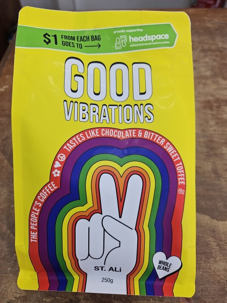 Good vibrations choc bitter sweet toffee