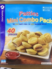Patties Mini Combo Pack Party Pies & Sausage Rolls | 1kg | YG-006566-PD-048376
