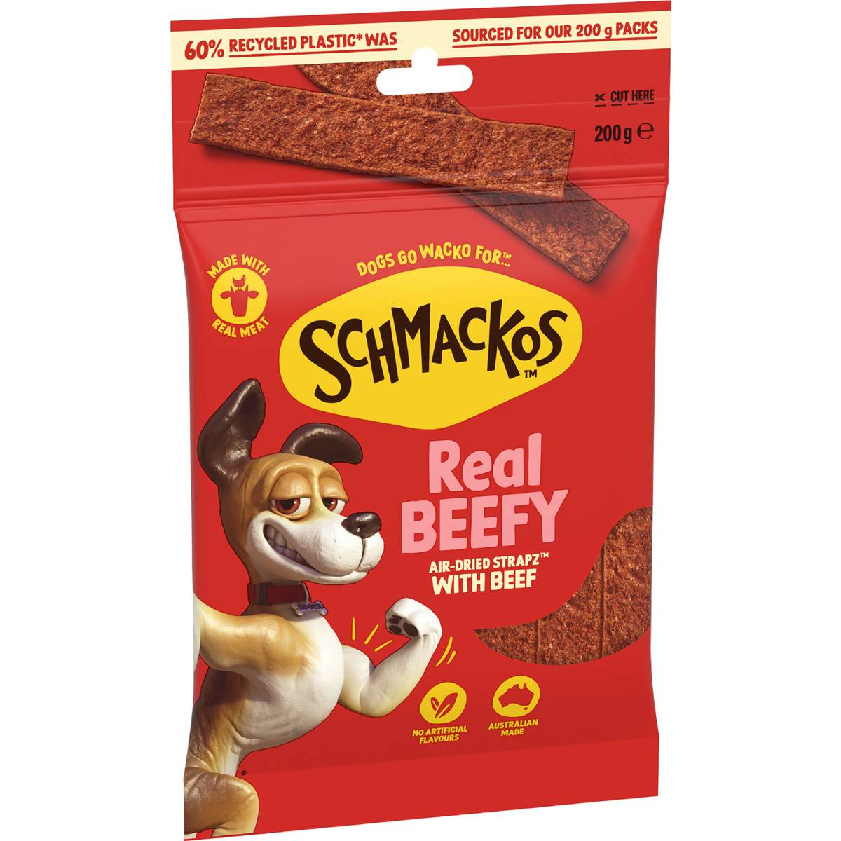 Strapz Dog Treats With Beef | 200g | Schmackos | YG-112138-MC-978742