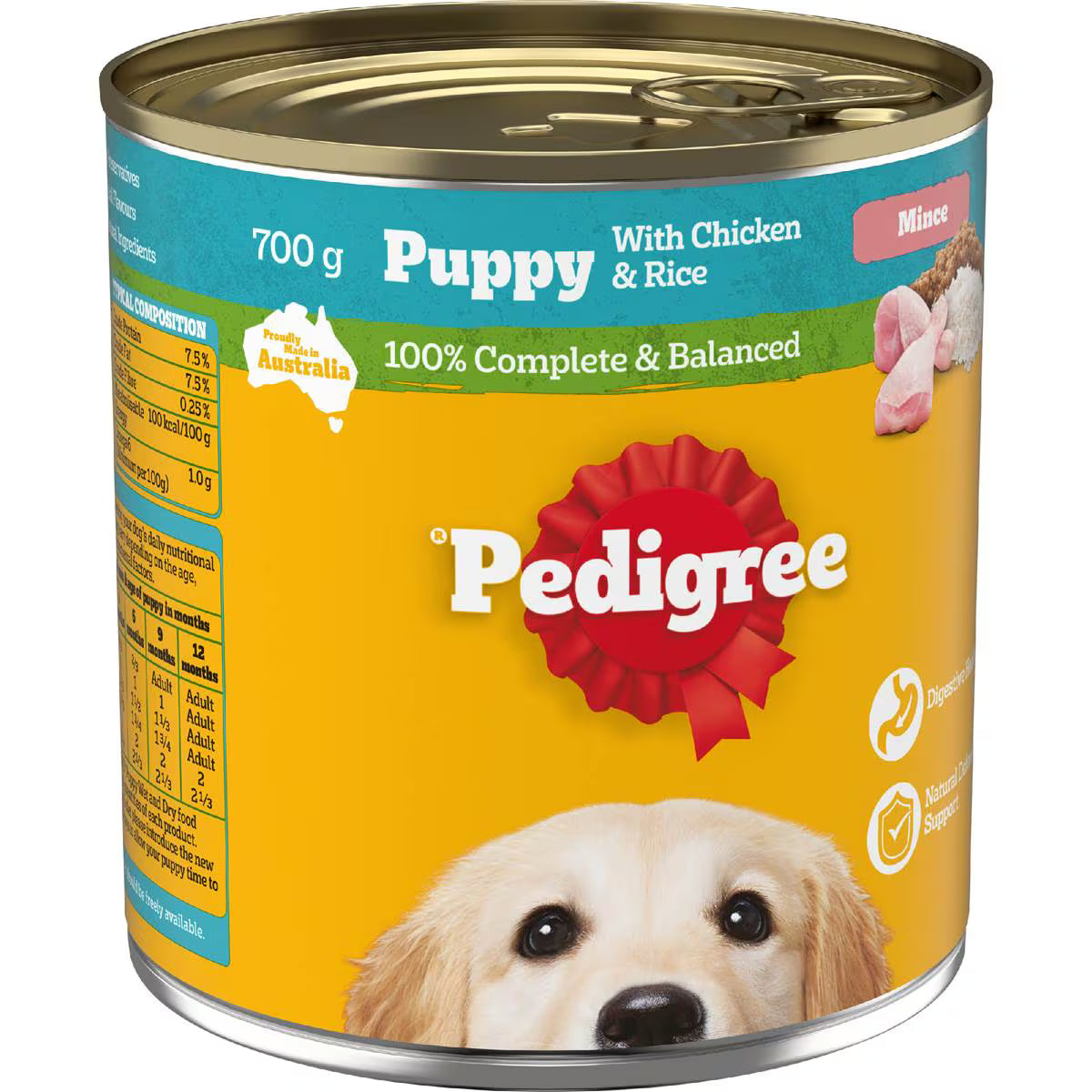 Puppy Wet Dog Food With Chicken & Rice Mince Can | 700g | Pedigree | YG-112146-MC-978765