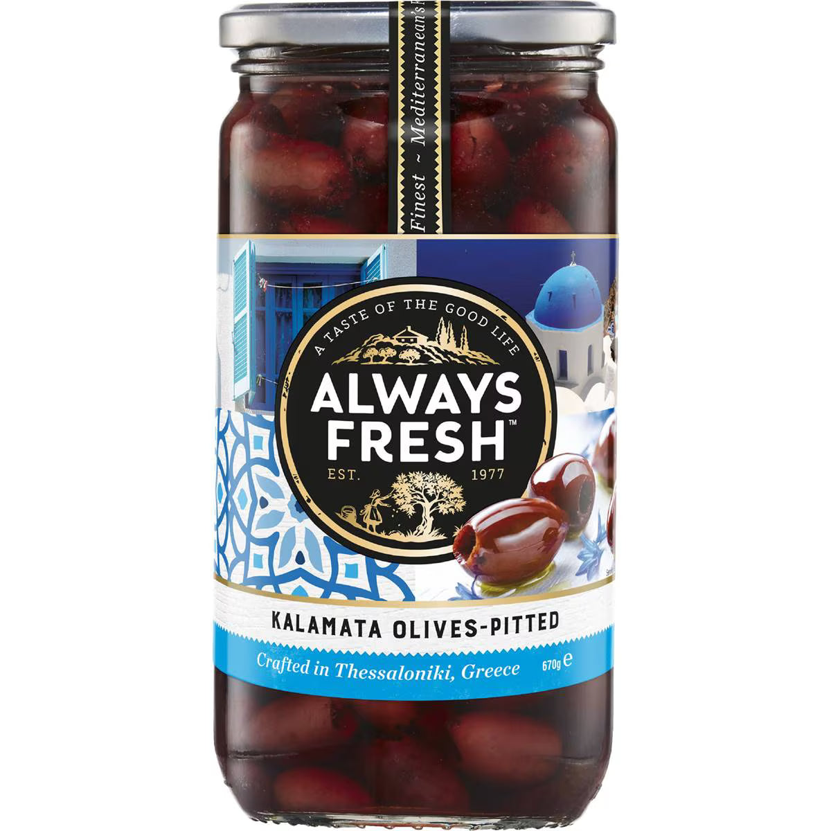 Pitted Kalamata Olives | 670g | Always Fresh | YG-112052-MC-978423