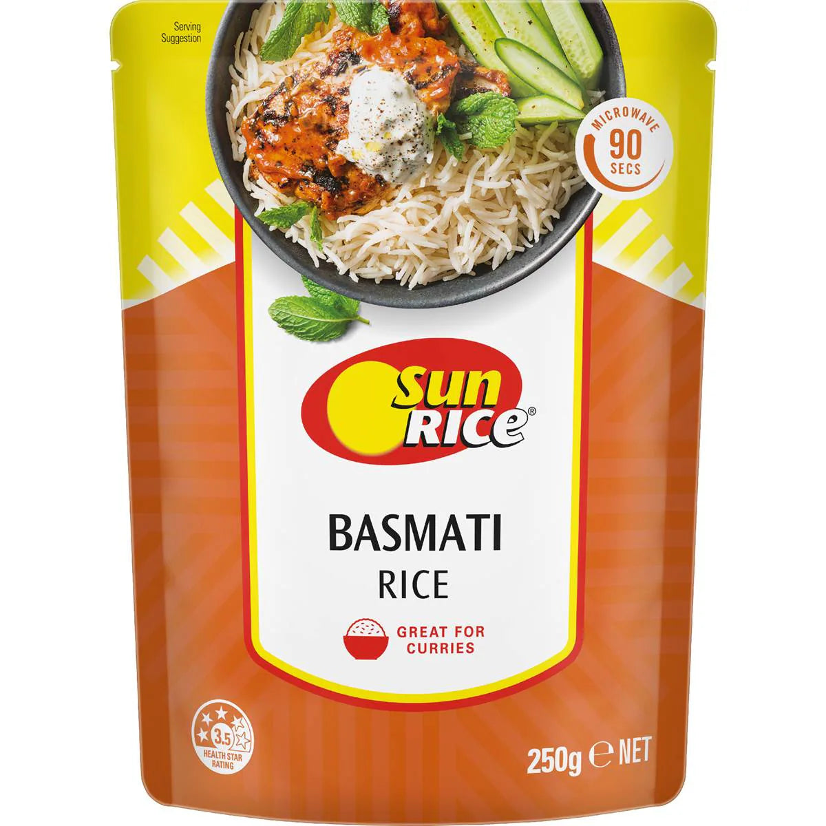 Microwave Basmati Rice Indian Basmati Rice | 250g | Sunrice | YG-112952-MC-150472