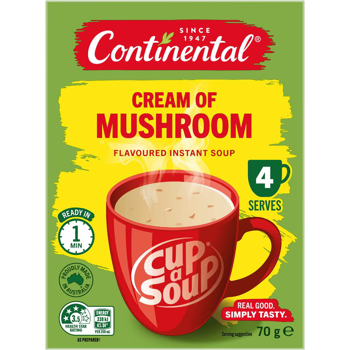 Classics Cup A Soup Original Cream Of Mushroom | 70g | Continental | YG-112937-MC-150540