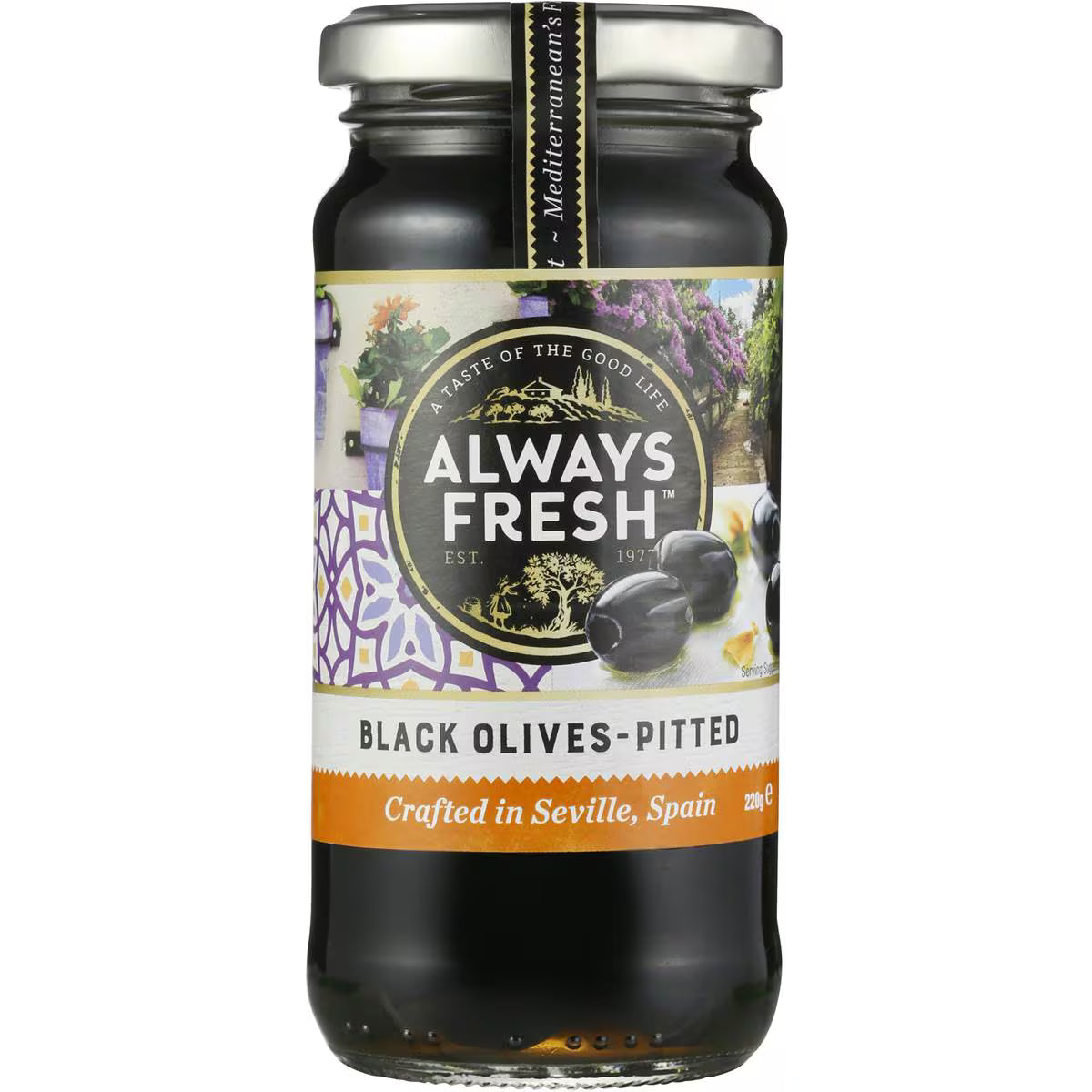 Black Olives Pitted | 220g | Always Fresh | YG-112051-MC-978422