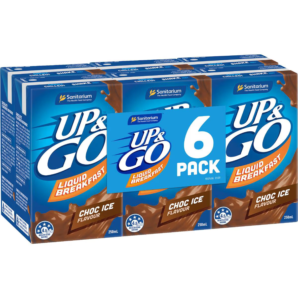 Liquid Breakfast Choc Ice | 250ml x 6 Pack | Up&Go | YG-112720-MC-977733