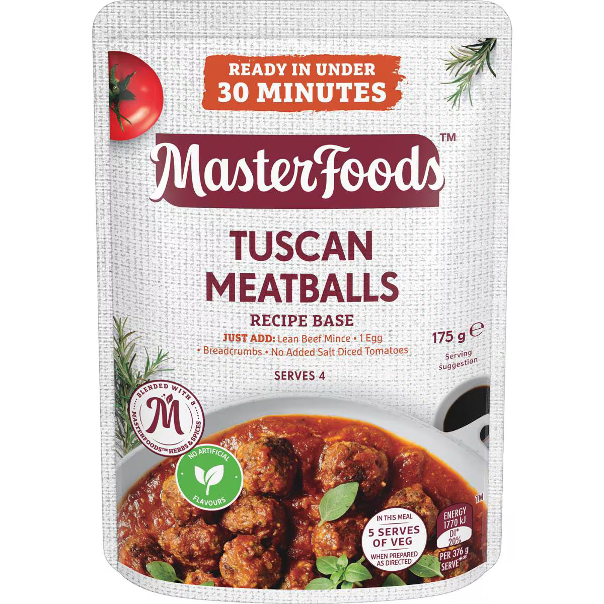 Tuscan Meatballs Recipe Base | 175g | Masterfoods | YG-010005-WW-057928