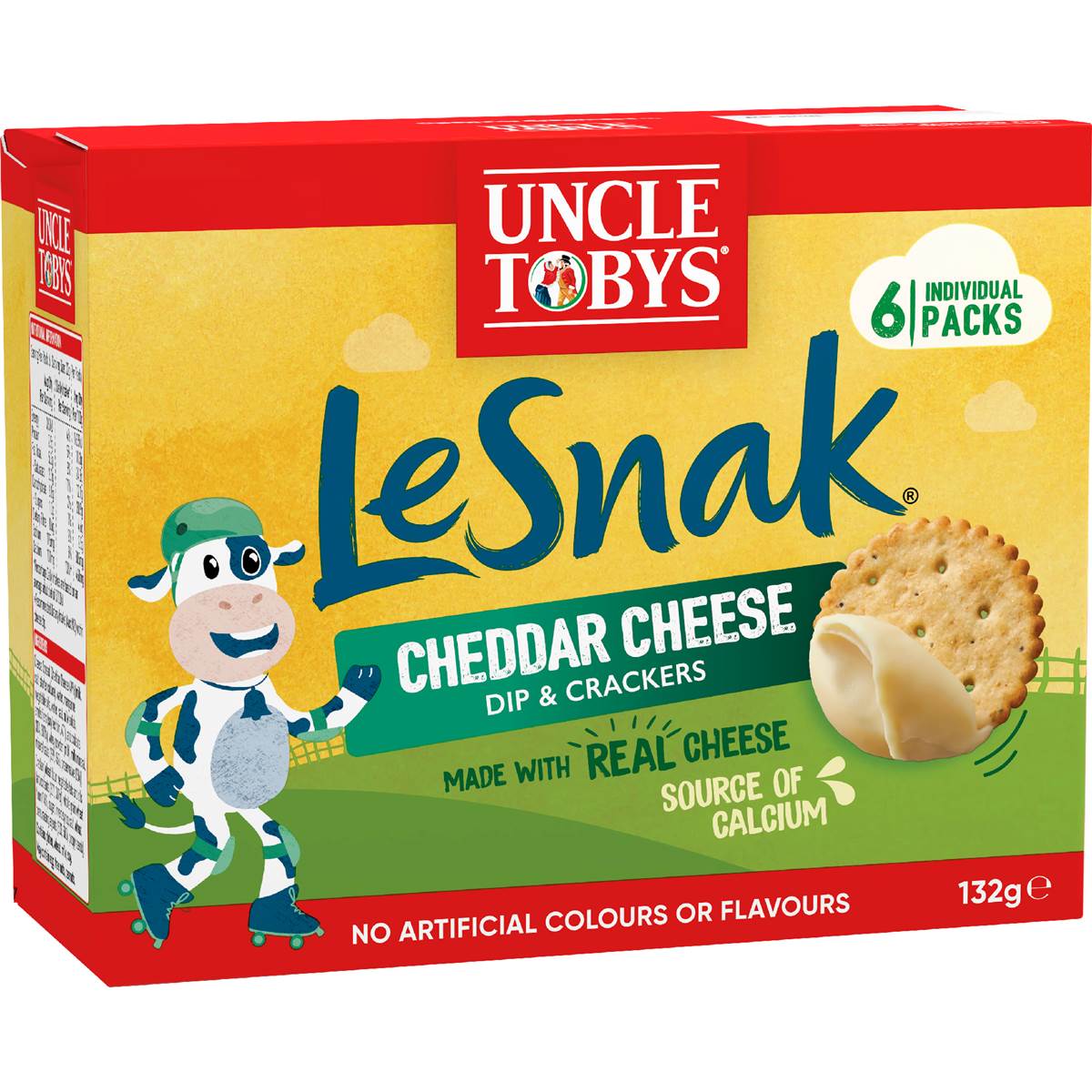 Le Snak Cheddar Cheese Dip & Crackers | 6 Pack | Uncle Tobys | YG-111727-MC-977397