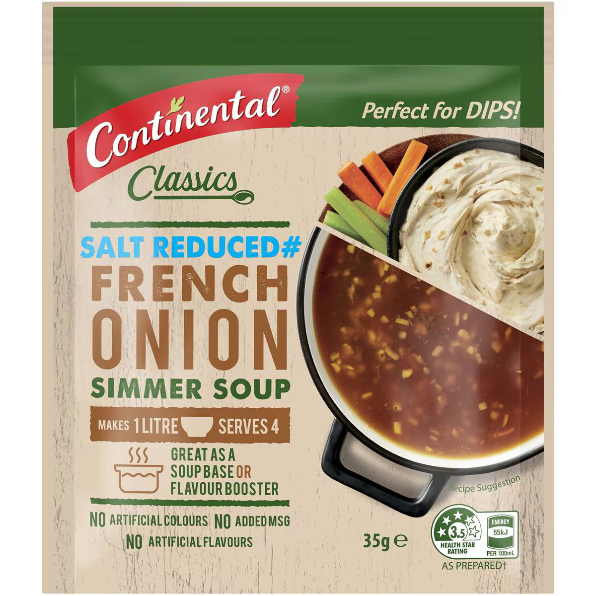 Classics Simmer Soup French Onion Salt Reduced | 35g | Continental | YG-010170-WW-058304