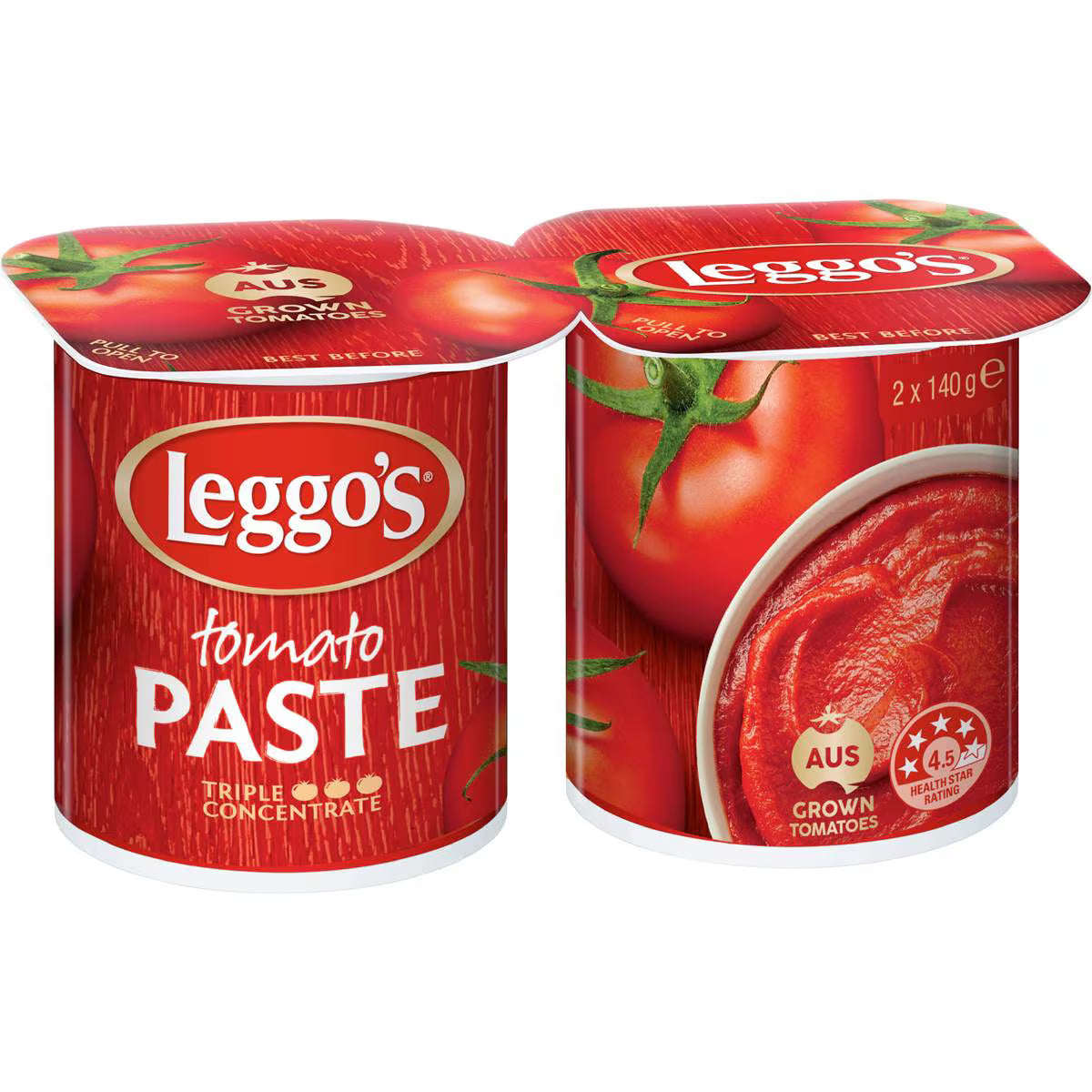 Australian Grown Tomato Paste Triple Concentrate Tub | 140g x 2 Pack | Leggo's | YG-112195-MC-979022