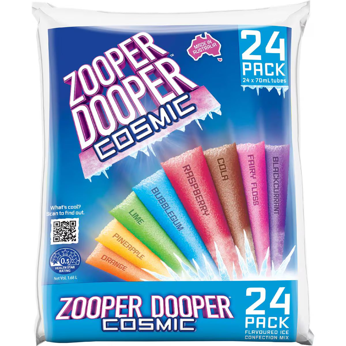 Cosmic Ice Blocks Mix | 70ml x 24 Pack | Zooper Dooper | YG-008202-MC-975660