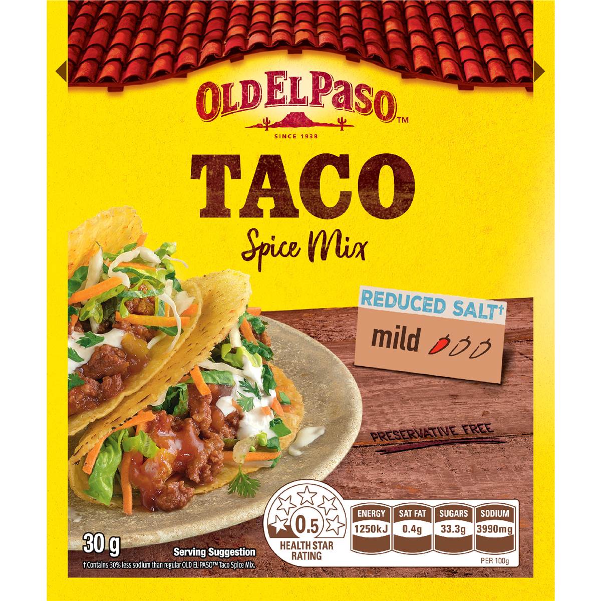 Reduced Salt Taco Spice Mix Taco Spice Mix | 30g | Old El Paso | YG-009710-WW-058844