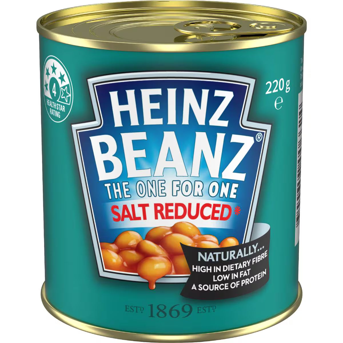 Beanz Canned Baked Breakfast Beans Salt Reduced | 220g | Heinz | YG-009673-WW-061571