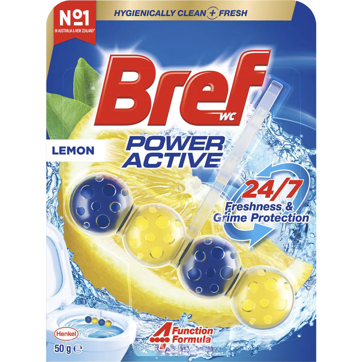 Power Active Lemon Toilet Cleaner Block | 50g | Bref | YG-113095-MC-980594
