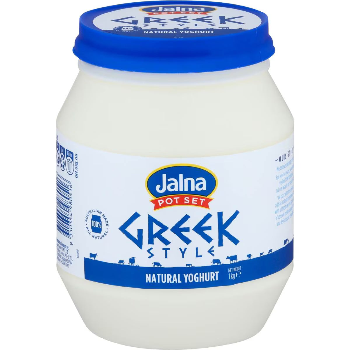 Pot Set Greek Style Natural Yoghurt | 1kg | Jalna | YG-006583-WW-082764