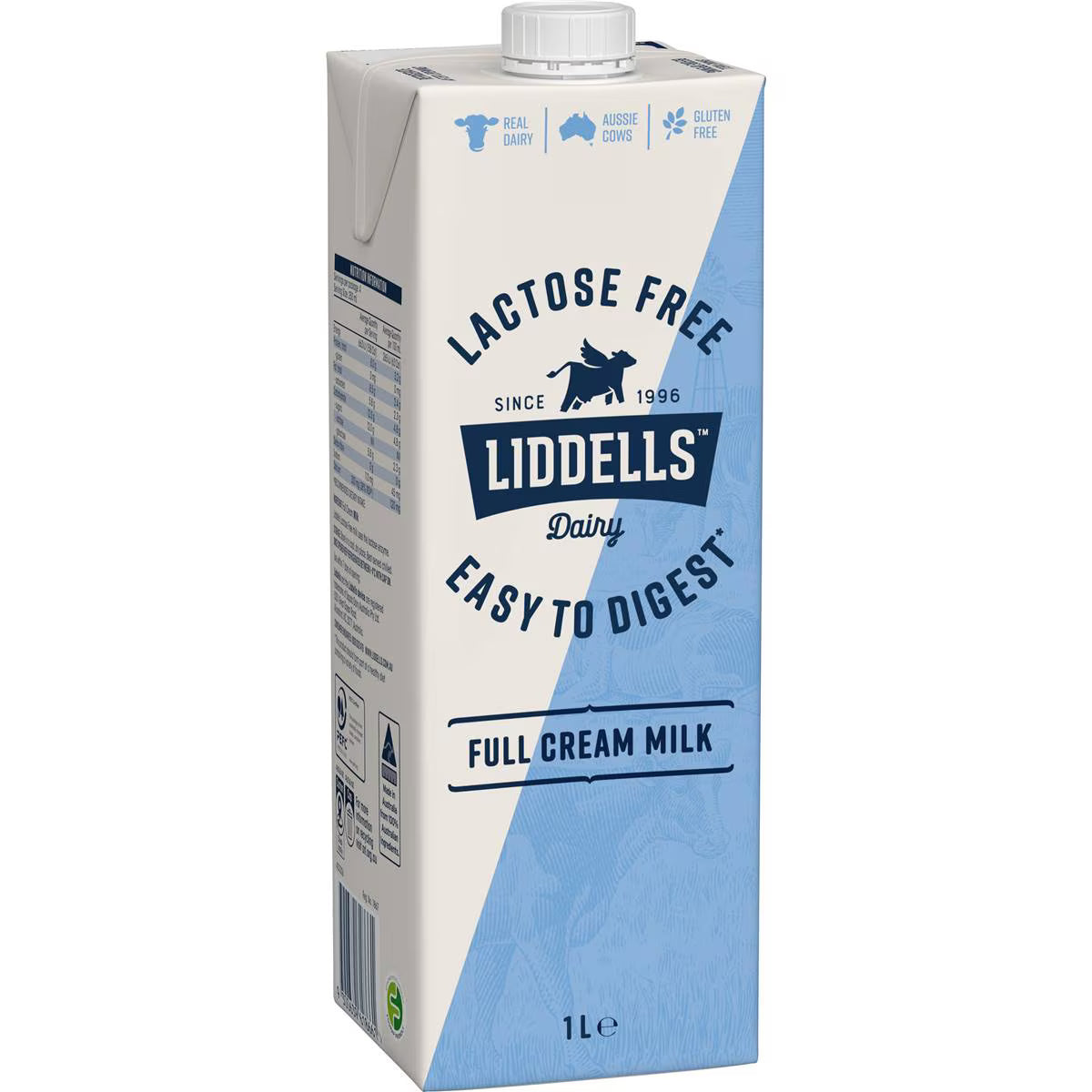 Lactose Free Full Cream Long Life Milk UHT | 1L | Liddells | YG-111837-MC-977711