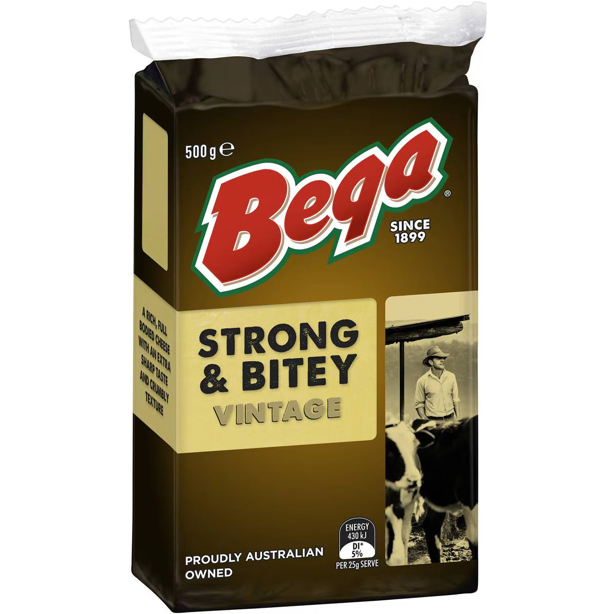 Cheese Block Strong & Bitey Vintage | 500g | Bega | YG-006579-WW-083005