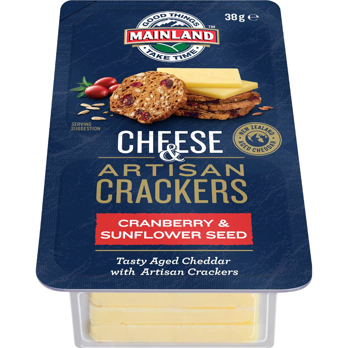 Cheese Snack With Crackers Cranberry & Sunflower Seed | 38g | Mainland | YG-113163-MC-981040