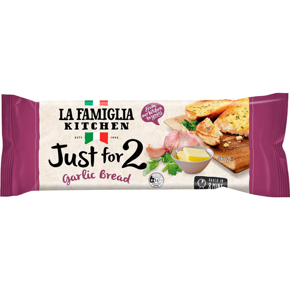 Garlic Bread Just For 2 | 170g | La Famiglia | YG-112393-MC-981132