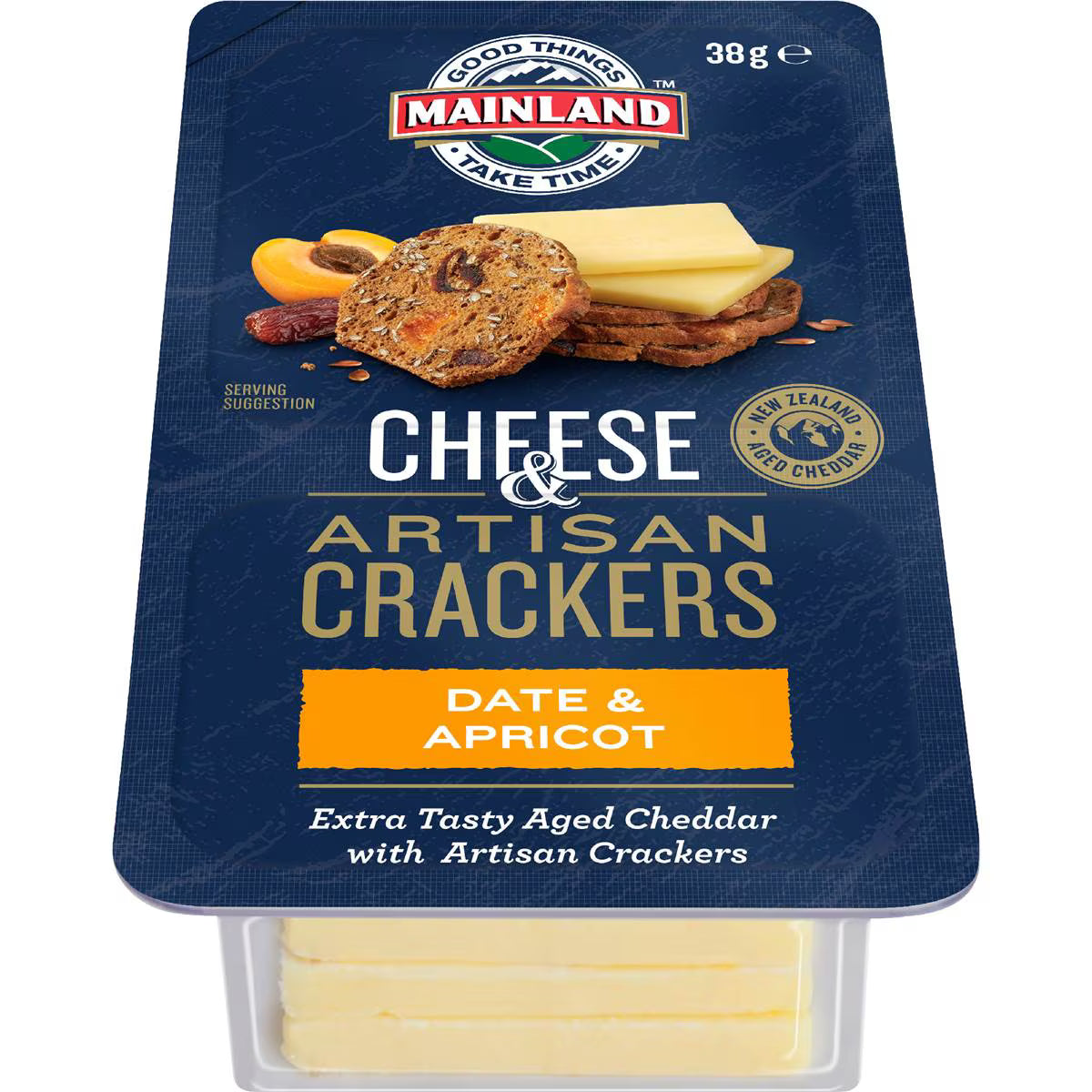 Cheese Snack With Crackers Date & Apricot Extra Tasty | 38g | Mainland | YG-113162-MC-981039