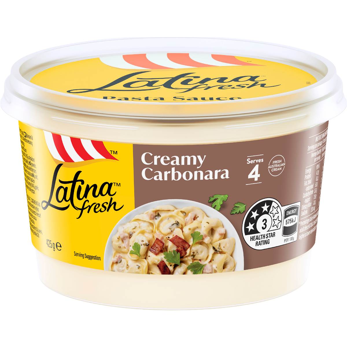 Creamy Carbonara Pasta Sauce Pasta Sauce | 425g | Latina Fresh | YG-006474-WW-084828