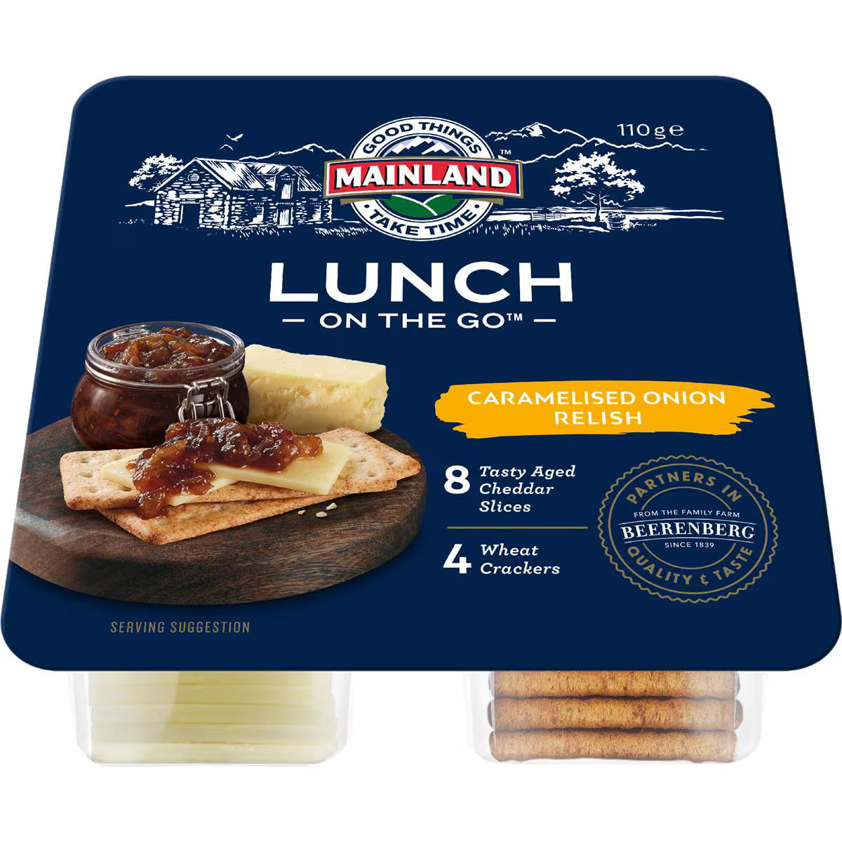 Lunch On The Go Cheese With Crackers & Caramelised Onion | 110g | Mainland | YG-112381-MC-981044
