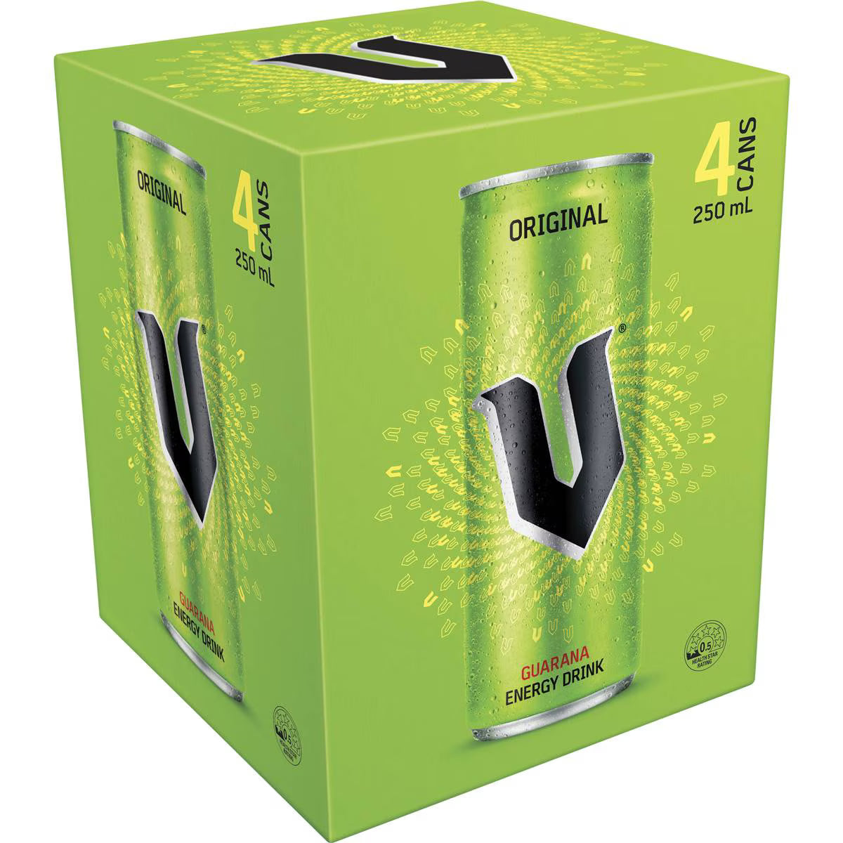 Original Guarana Energy Drink | 250ml x 4 Pack | V Energy | YG-111432-MC-975366