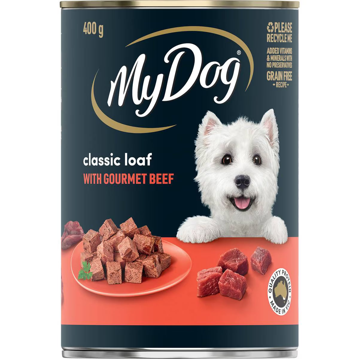 Adult Classic Loaf Gourmet Beef Wet Food Can | 400g | My Dog | YG-112963-MC-978761