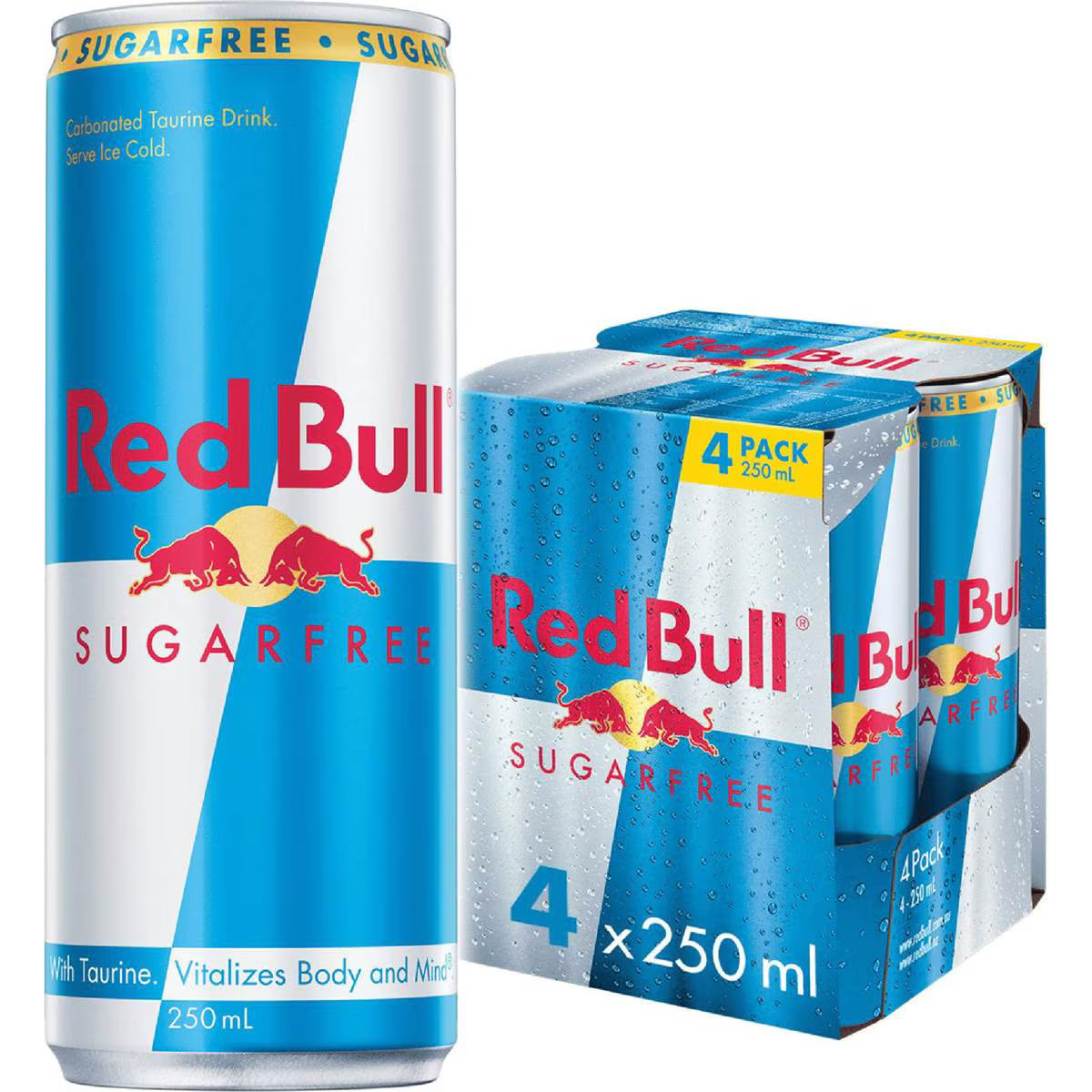 Energy Drink Sugar Free | 250ml x 4 Pack | Red Bull | YG-006765-MC-975415