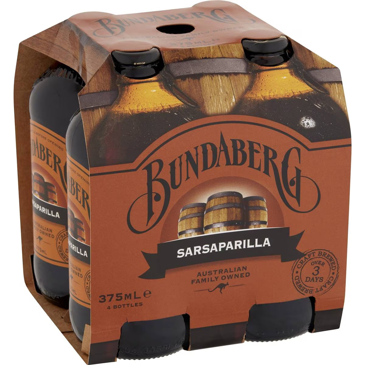 Sarsaparilla | 375ml x 4 Pack | Bundaberg | YG-006832-WW-091551