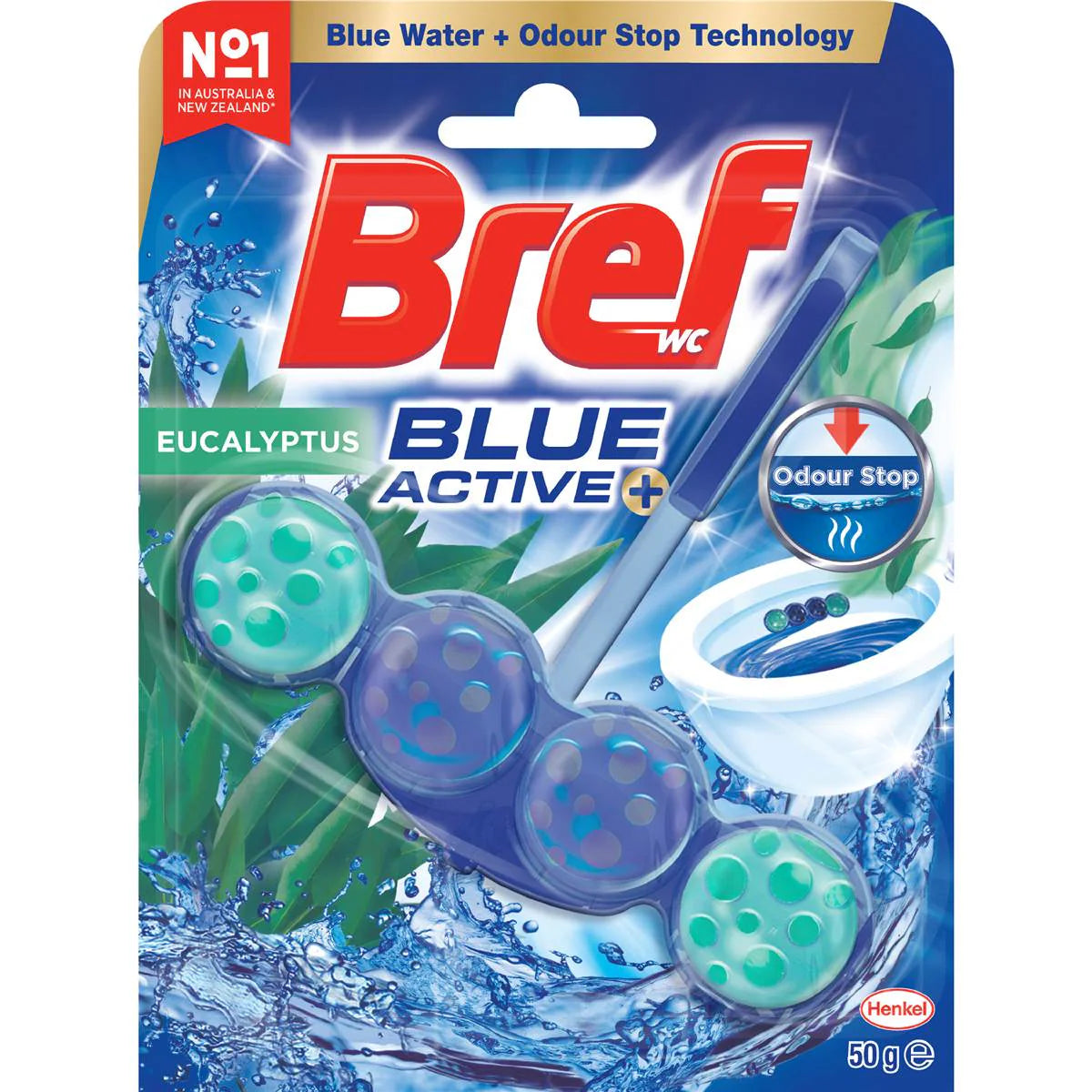 Blue Active Eucalyptus Toilet Cleaner Block | 50g | Bref | YG-112288-MC-980592