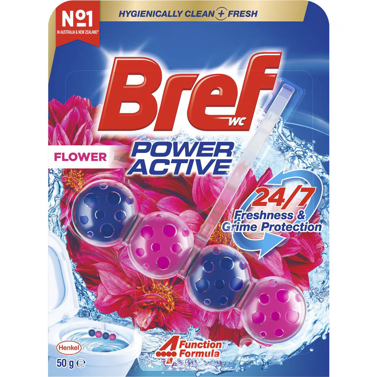 Power Active Flower Toilet Cleaner Block | 50g | Bref | YG-113094-MC-980593