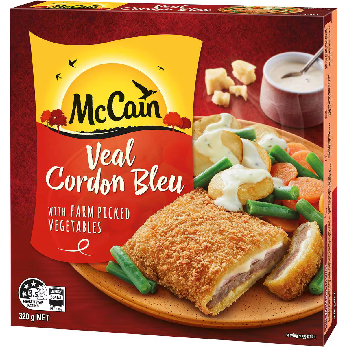 Dinner Veal Cordon Bleu Frozen Meal | 320g | Mccain | YG-006935-MC-980269