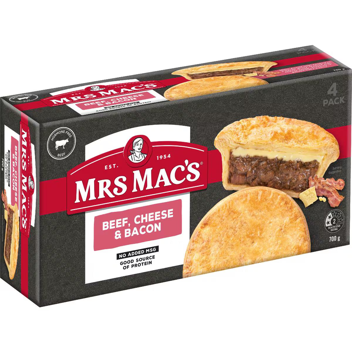 Beef Cheese & Bacon Pies | 4 Pack | Mrs Mac's | YG-113029-MC-979923