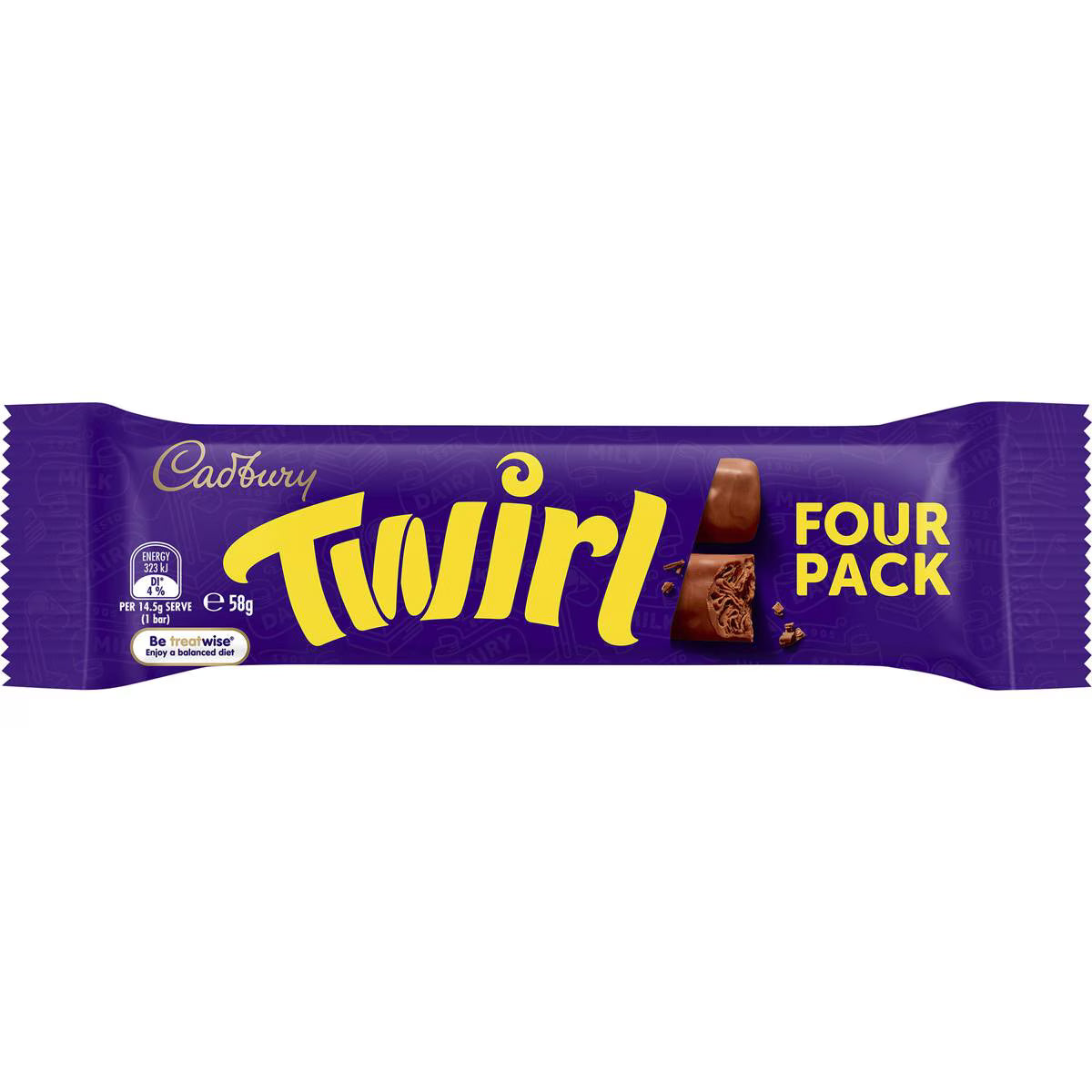 Twirl Four Pack Milk Chocolate Bar | 58g | Cadbury | YG-112688-MC-977622