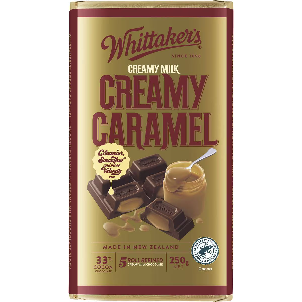 Block Creamy Caramel 33 Cocoa | 250g | Whittaker's | YG-112651-MC-151639