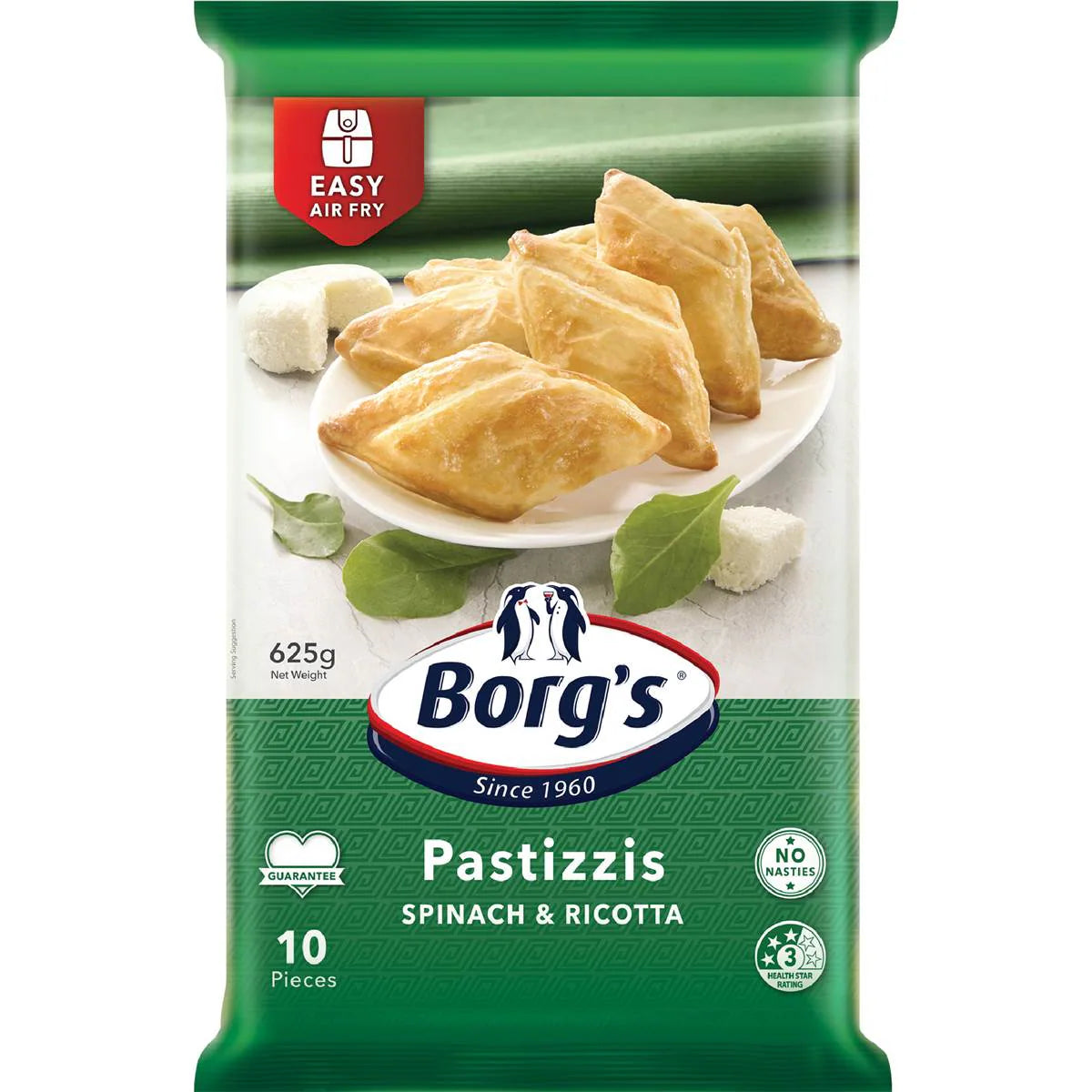 Spinach & Ricotta Pastizzis | 625g | Borg's | YG-006929-WW-135279
