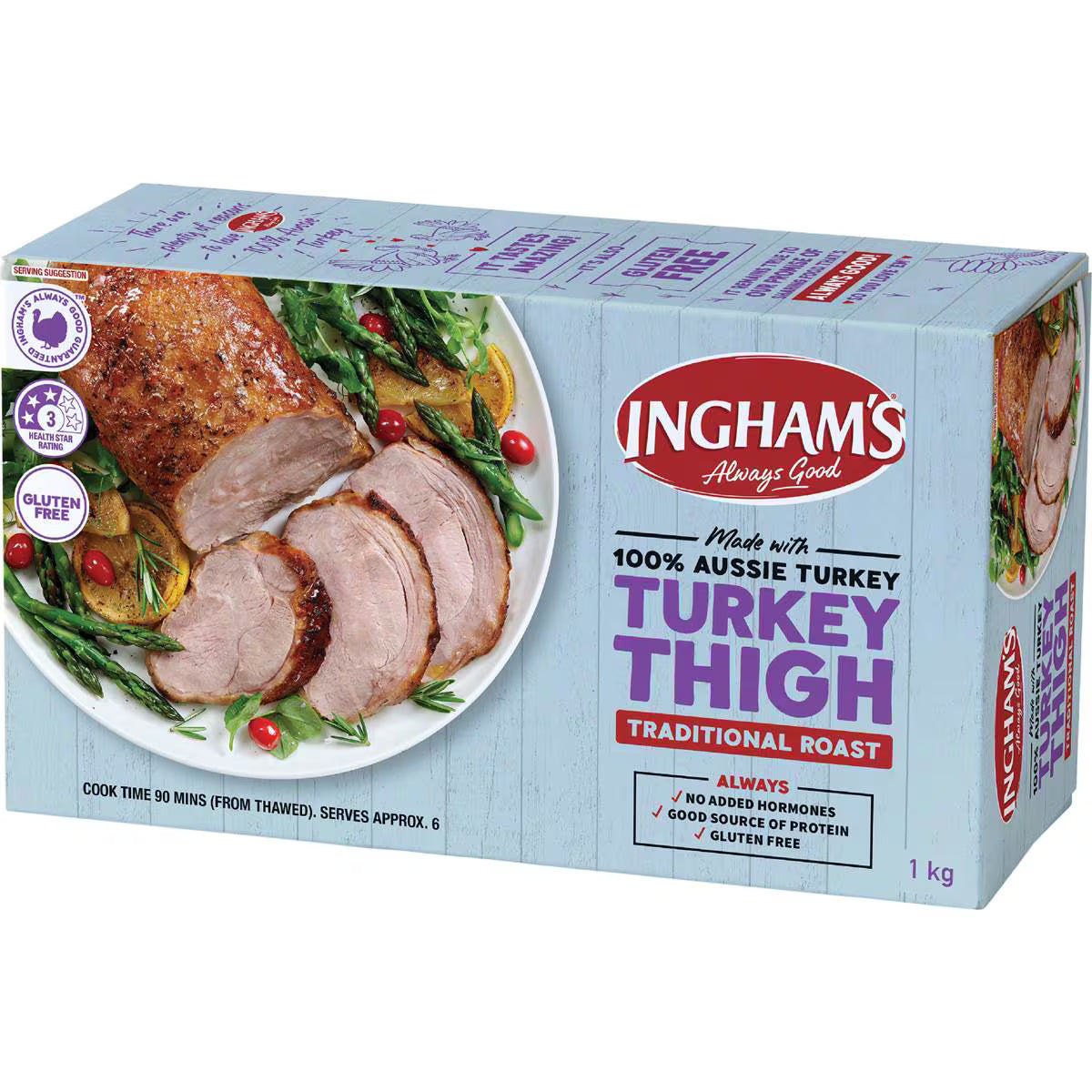 Frozen Turkey Thigh Traditional Roast | 1kg | Ingham's | YG-113077-MC-148812