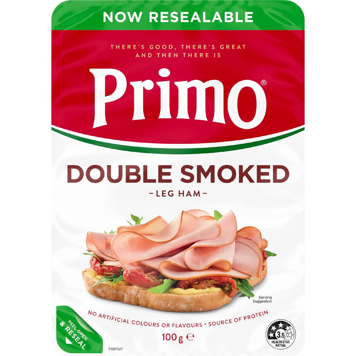 Double Smoked Leg Ham Sliced | 100g | Primo | YG-112398-MC-981144
