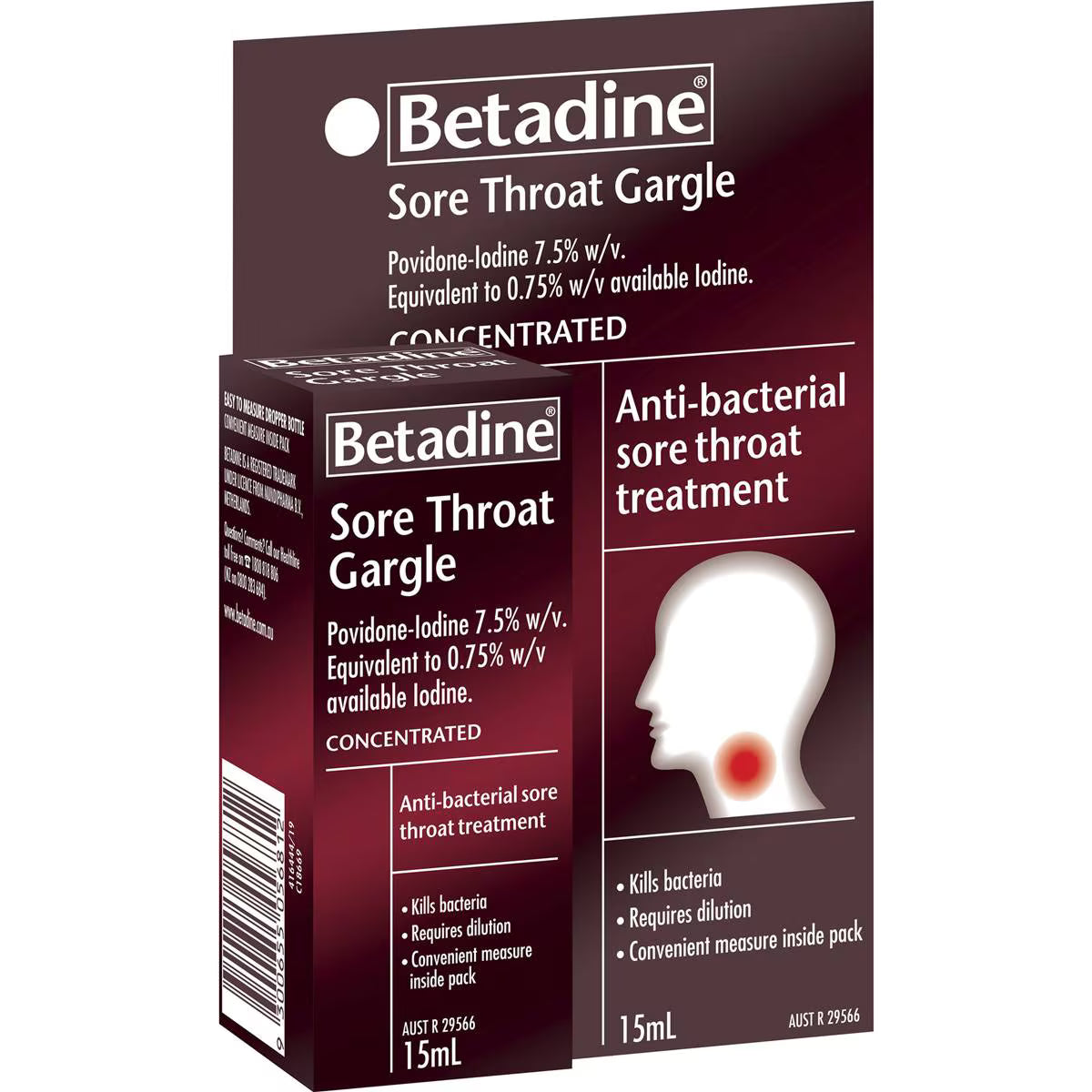 Sore Throat Gargle Concentrated | 15ml | Betadine | YG-112791-MC-978004