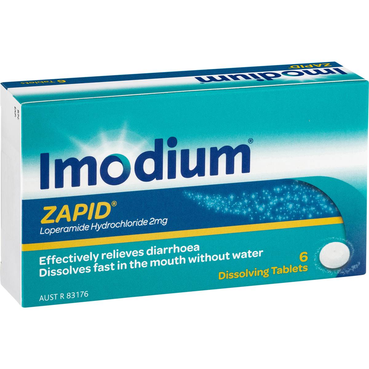 Zapid Diarrhoea Relief Dissolving Tablets | 6 Pack | Imodium | YG-112785-MC-977986
