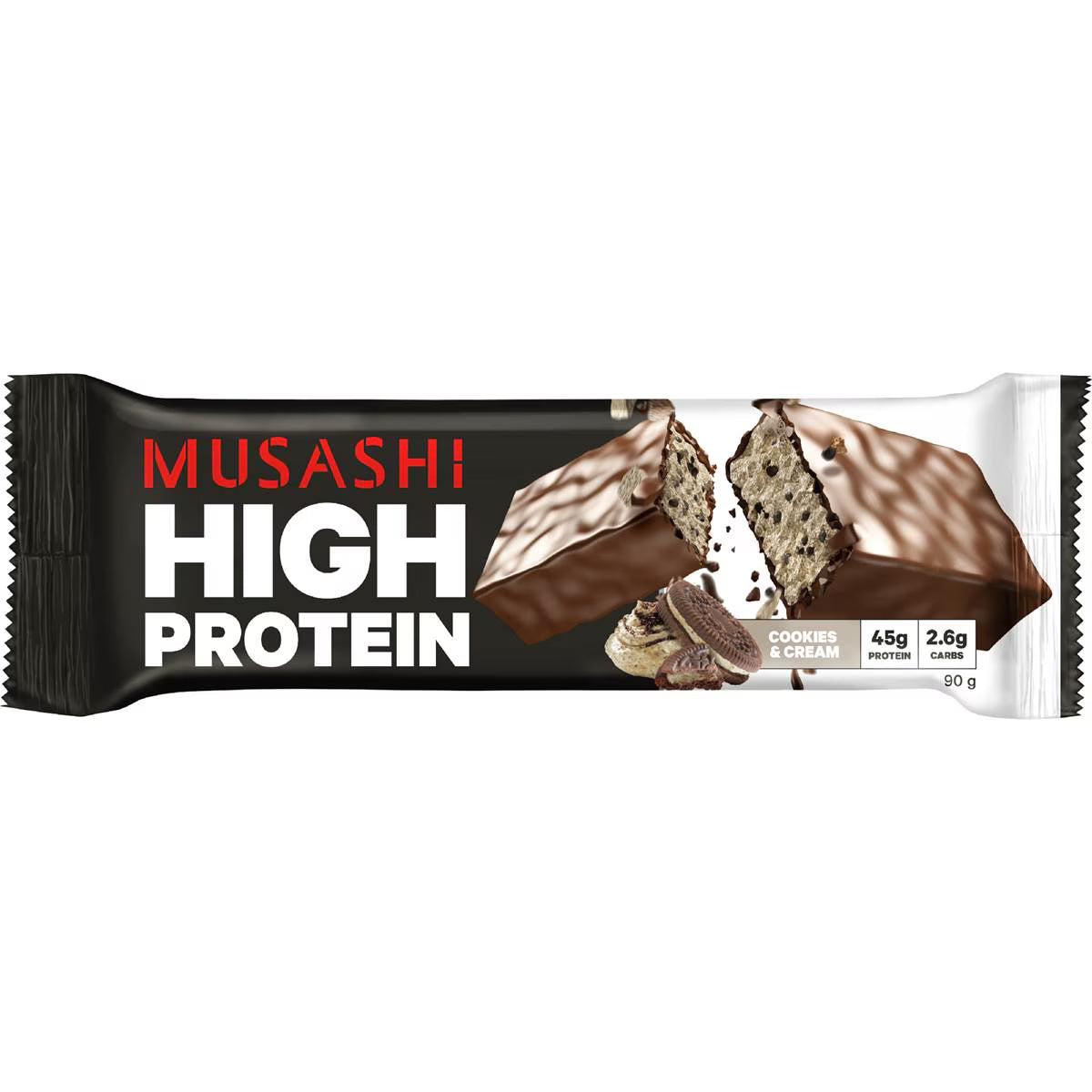 High Protein Bar Cookies & Cream | 90g | Musashi | YG-112610-MC-977309