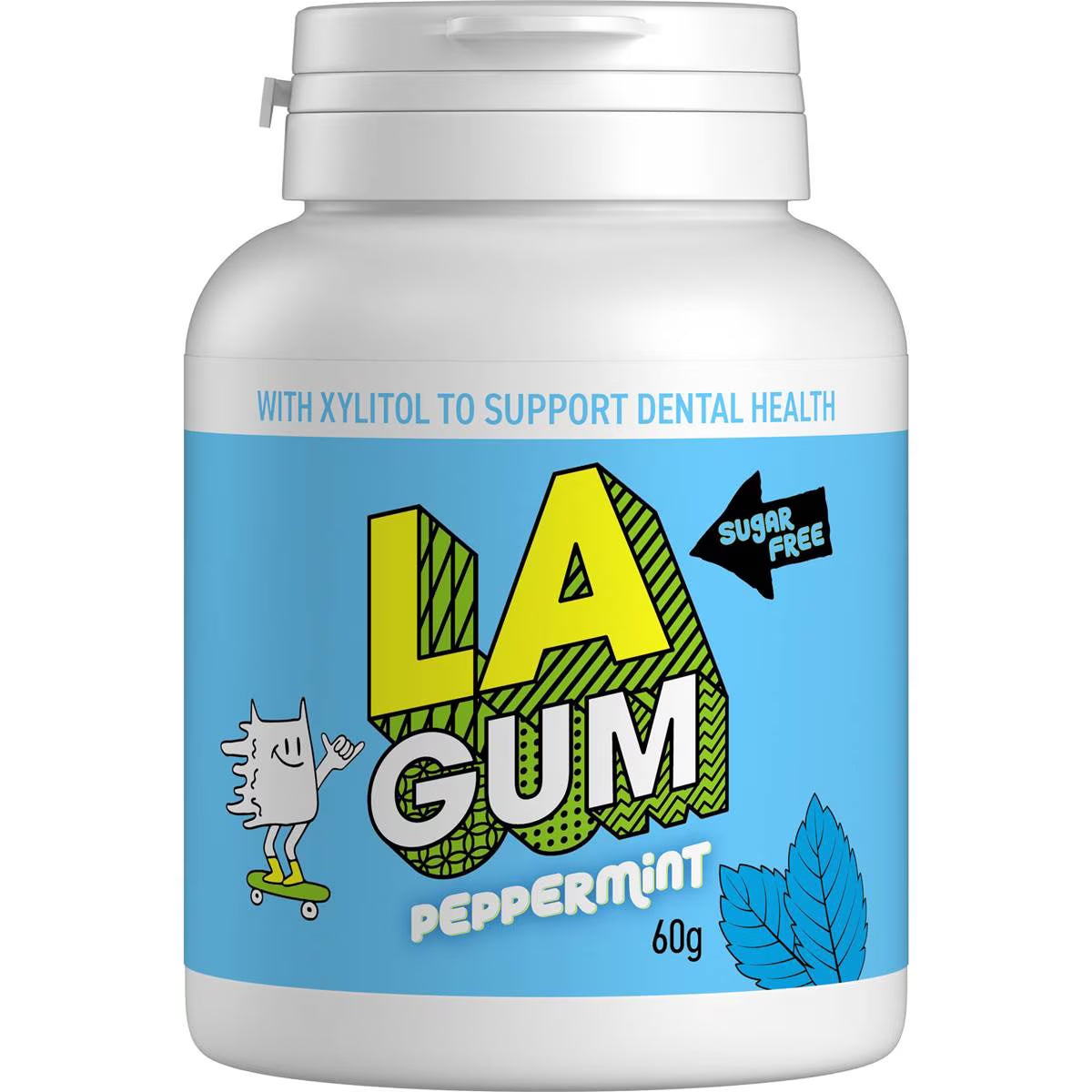 Peppermint Sugar Free Chewing Gum Bottle | 60g | La | YG-111624-MC-976857