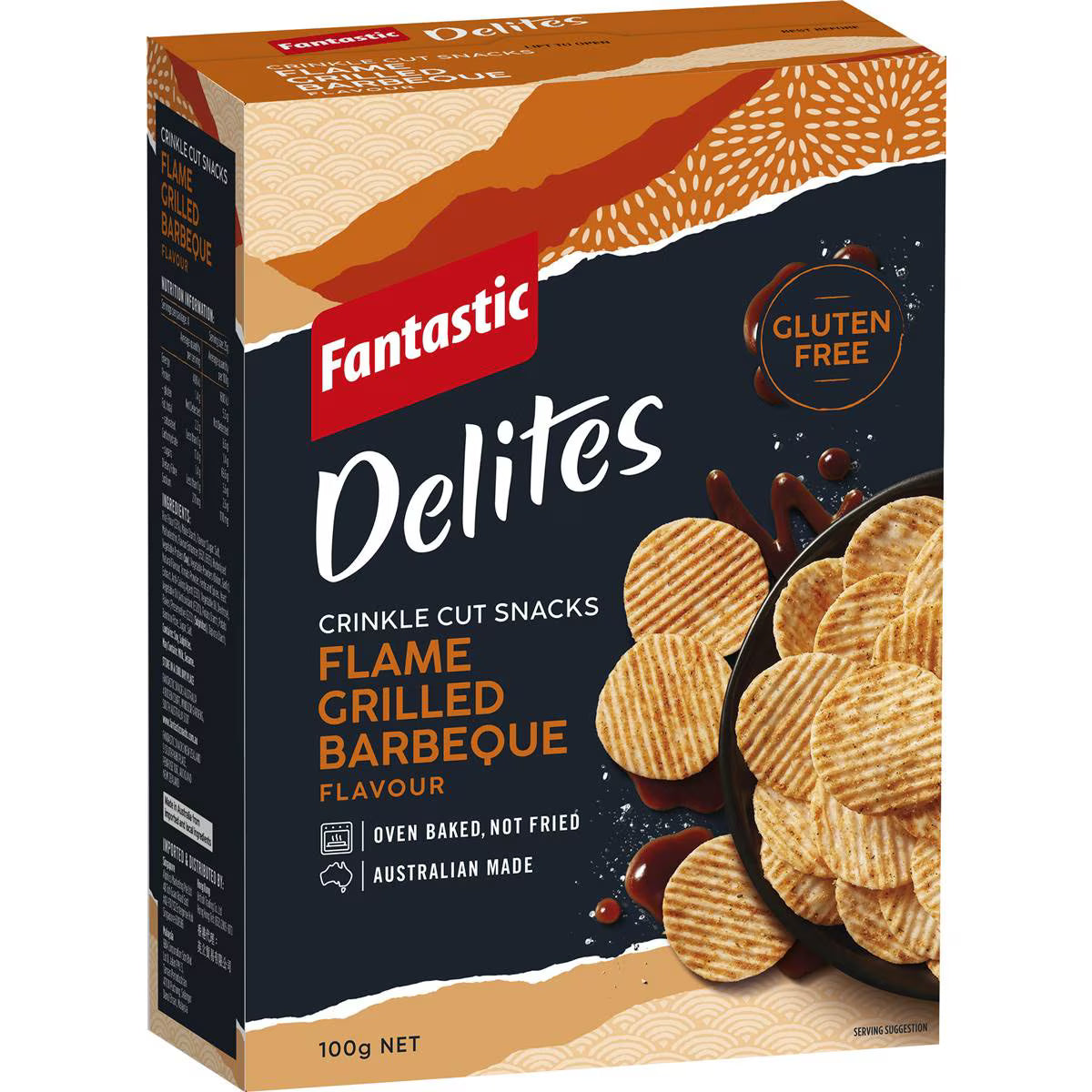 Delites Snacks Flame Grilled BBQ | 100g | Fantastic | YG-111726-MC-977384