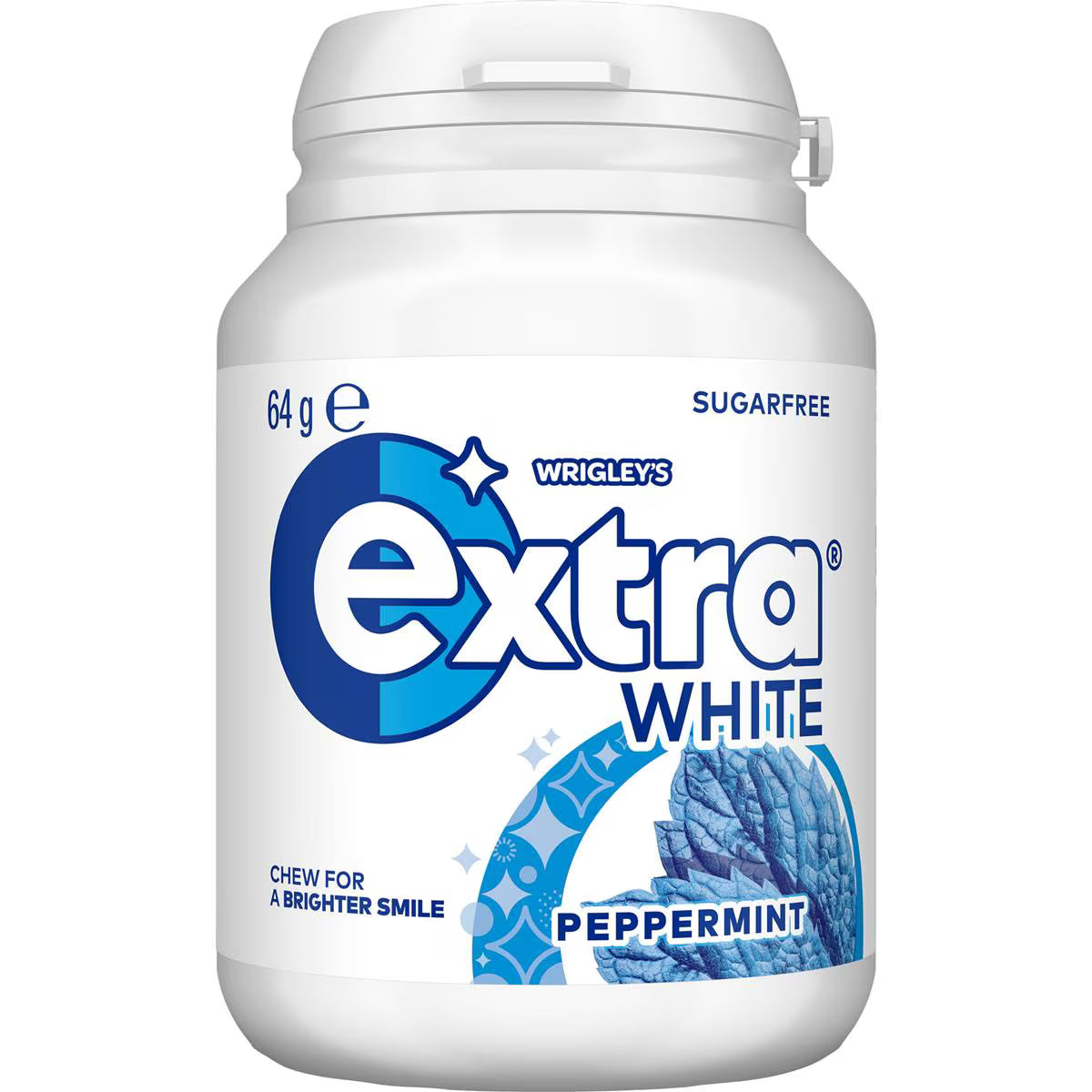 White Peppermint Sugar Free Chewing Gum Bottle | 64g | Extra | YG-111617-MC-976834